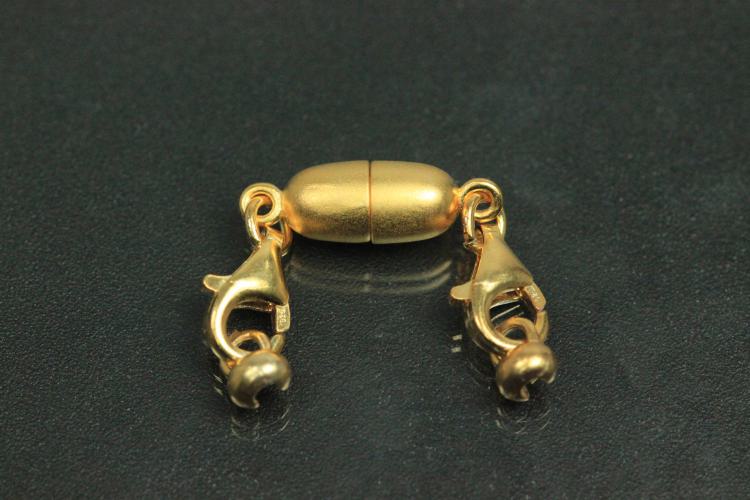 Steiner Vario Magnetic Clasp Tipped Oval metal gold plated sanded, size approx. length 55,0mm