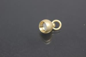 Steiner Magnetic Clasp double ball small, gold plated polished,gold plated sanded 14x6mm