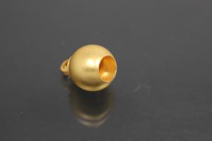 Steiner Magnetic Clasp Ball, gold plated, sanded 8mm