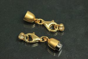 Steiner Vario Magnetic Clasp Tipped Oval metal gold plated sanded, size approx. length 55,0mm