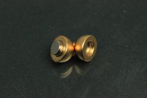 Magnetic clasp Oval, gold plated, sanded 15,5x9mm