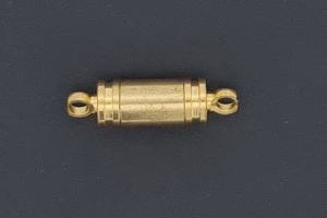 Magnetic clasp cylindrical approx. size length 17,7 mm x width 5mm,  gold-colored