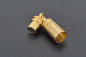 Magnetic clasp cylindrical approx. size length 17,7 mm x width 5mm,  gold-colored