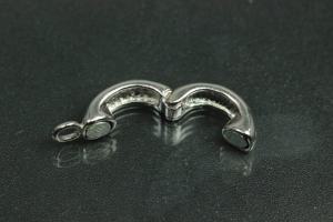 Magnetic Clasps metal, platin color, shape oval, approx. Size 19,0x13,0x6mm approx. hole 2,5mm