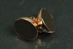 Magnetic Clasp round ball ca. Ø10mm, with closed inside (magnetic not visible), metal, gold color, polished