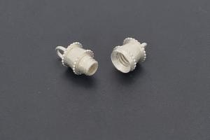 Schraubschließe silberfarben mit Öse ca.14,4x5,4mm,