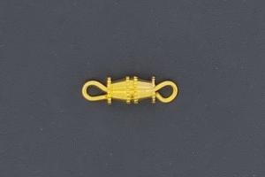 Turnbuckle clasp metal gold color with loop approx. 13,4x4,0mm,