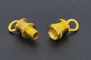 Schraubschließe goldfarben mit Öse ca.13,4x4,0mm,