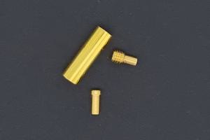 Turnbuckle clasp metal gold color 3 parts approx.13,0x4,0mm