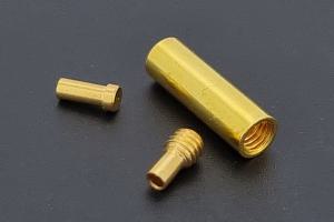 Turnbuckle clasp metal gold color 3 parts approx.13,0x4,0mm