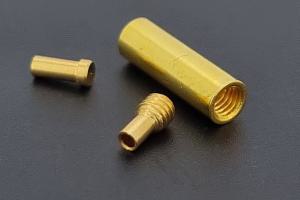 Turnbuckle clasp metal gold color 3 parts approx.13,0x4,0mm