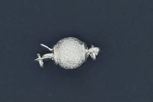 Ball clasp Ø8mm metal dia cut silver color