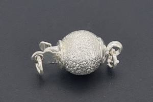 Ball clasp Ø8mm metal dia cut silver color