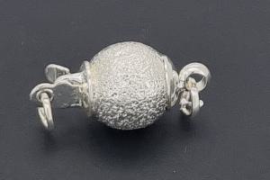 Ball clasp Ø8mm metal dia cut silver color