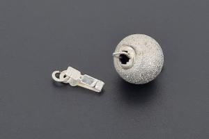 Ball clasp approx. Ø10mm metal dia cut silver color