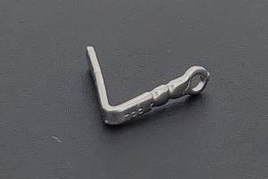 Stainless steel bolt for clasp with jump ring approx.size b 0,85mm x bolt length 6,0mm