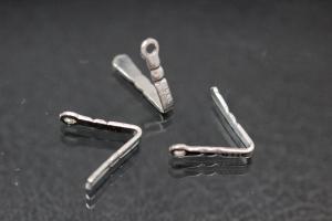 Stainless steel bolt for clasp with jump ring approx.size b 0,85mm x bolt length 6,0mm