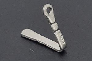 Stainless steel bolt for clasp with jump ring approx.size b 0,45mm x bolt length 4,5mm