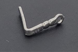 Stainless steel bolt for clasp with jump ring approx.size b 0,45mm x bolt length 4,5mm