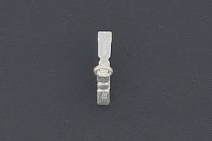 Stainless steel silver plated bolt for clasp with jump ring approx.size b 0,85mm x bolt length 6,0mm