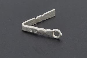 Stainless steel silver plated bolt for clasp with jump ring approx.size b 0,85mm x bolt length 6,0mm