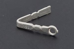 Stainless steel silver plated bolt for clasp with jump ring approx.size b 0,85mm x bolt length 6,0mm