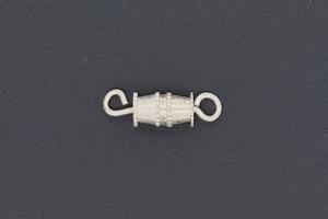 Turnbuckle clasp metal silver color with loop approx. 13,4x4,0mm,