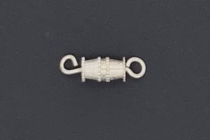 Turnbuckle clasp metal silver color with loop approx. 13,4x4,0mm,