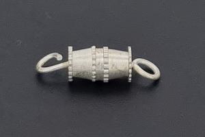 Schraubschließe silverfarben mit Öse ca.13,4x4,0mm,