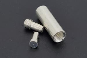 Turnbuckle clasp metal silber color 3 parts approx.13,0x4,0mm